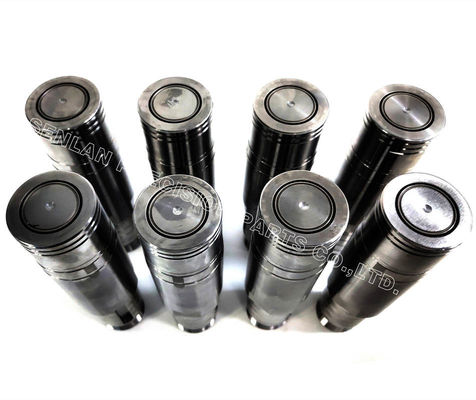 Núcleos de Moldes revestidos por DLC. Peças de alta precisão para moldes de tampas de garrafas PET de 8 cavidades.